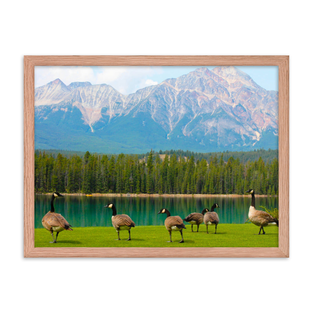 Canadians At The Lake  |  Framed Print