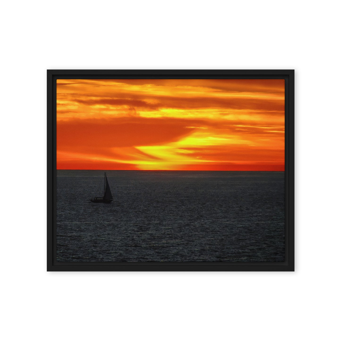 Lonely Boat  |  Framed Canvas