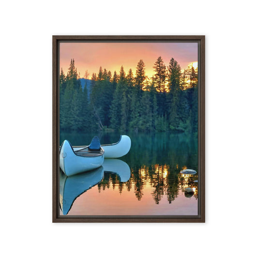 Canoe For Two  |  Framed Canvas