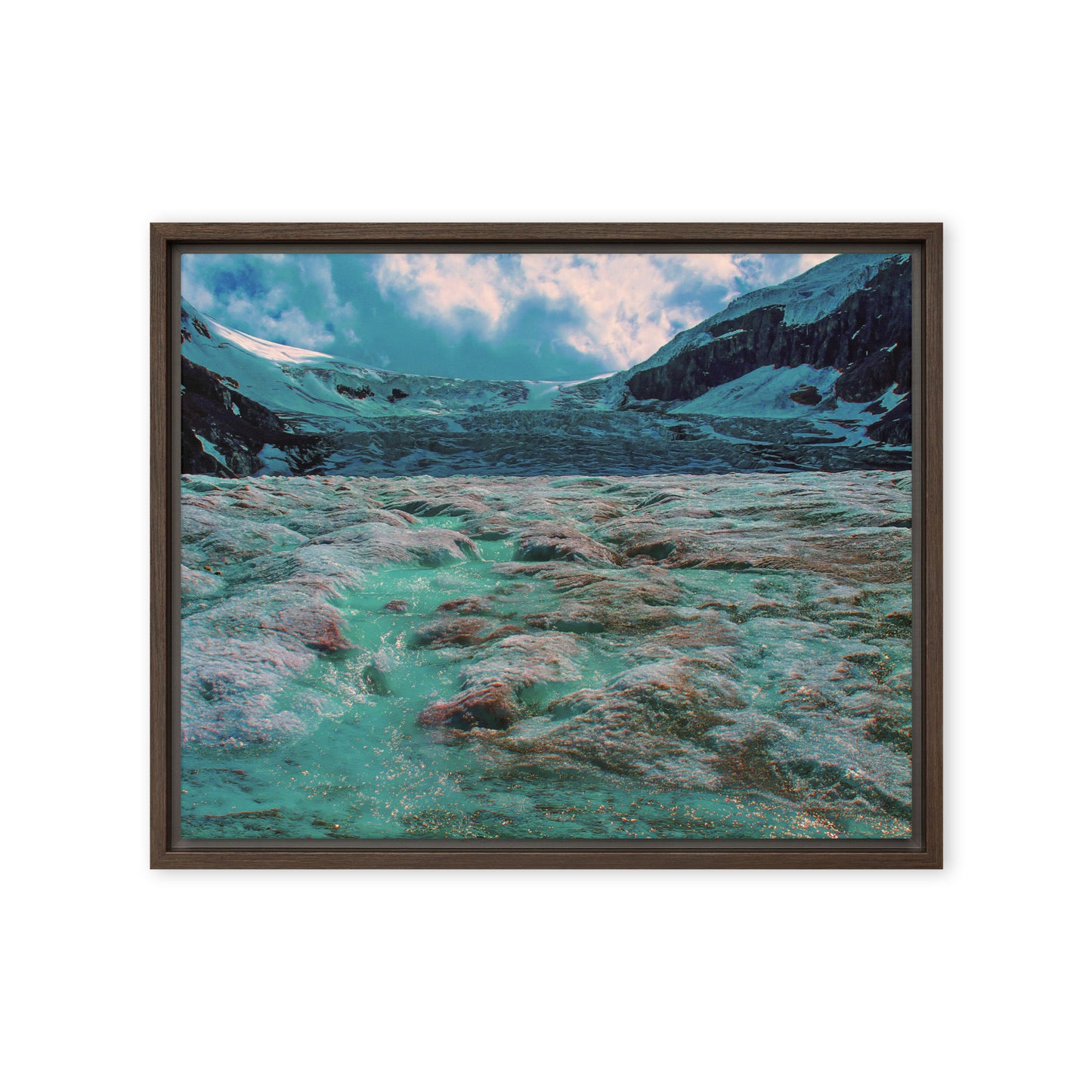 Running Aqua  |  Framed  Canvas