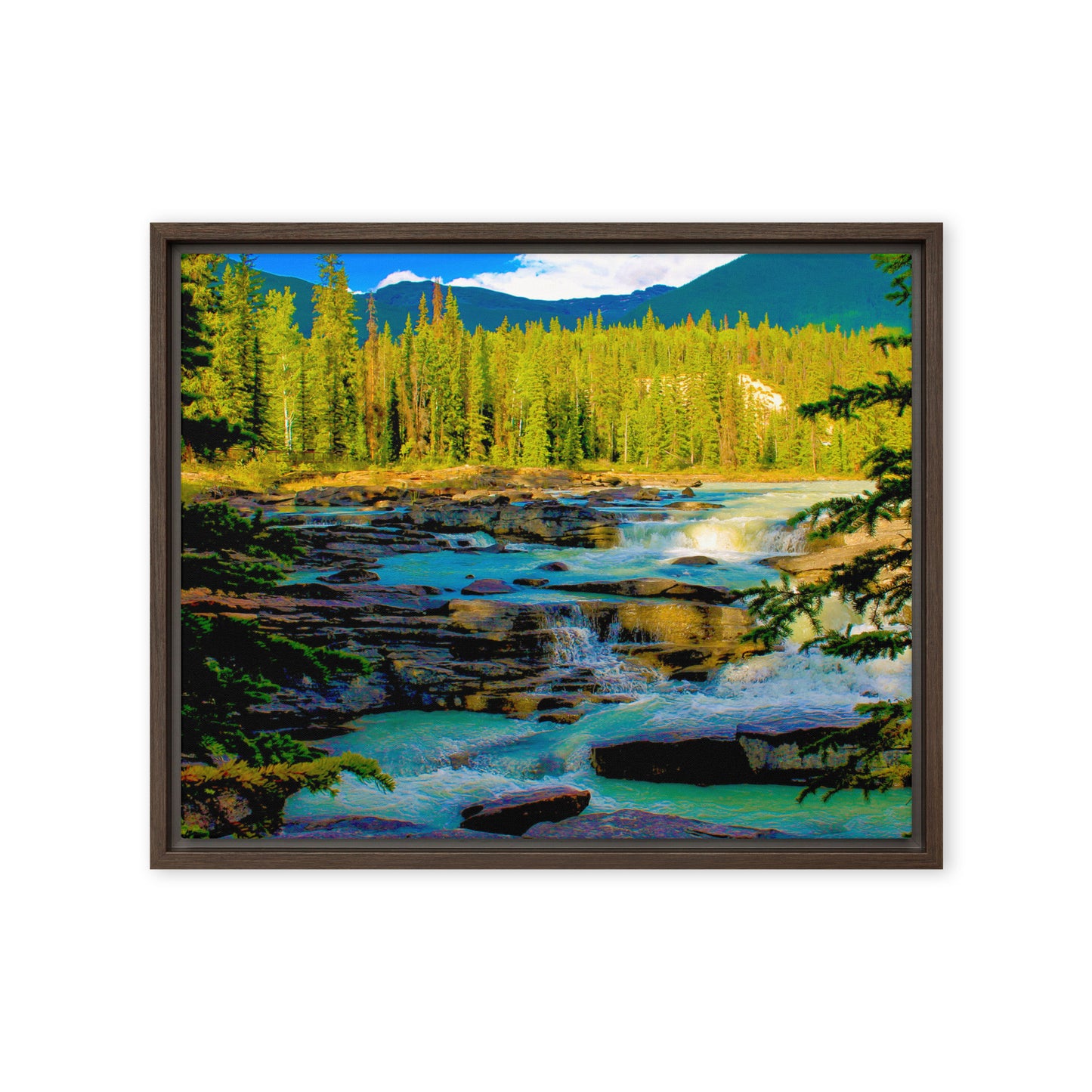 Aqua Water  |  Framed Canvas