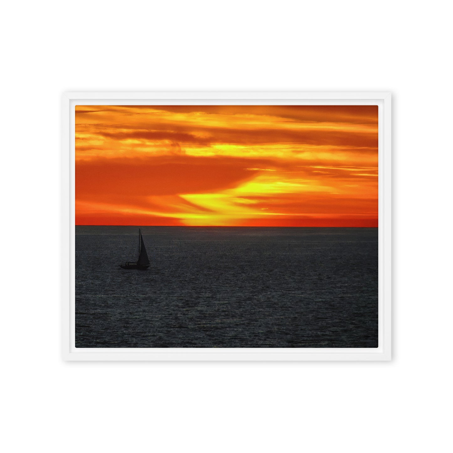 Lonely Boat  |  Framed Canvas