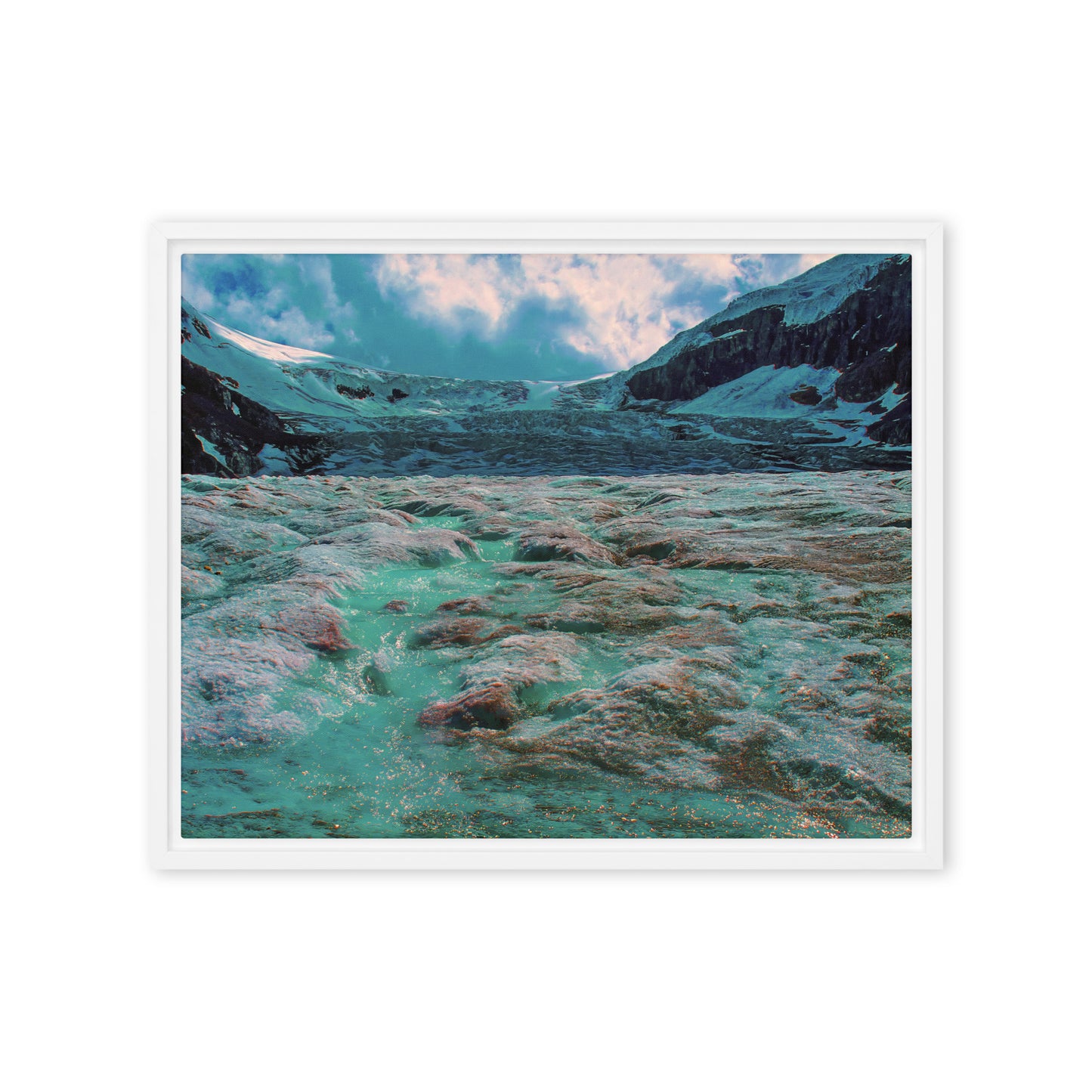 Running Aqua  |  Framed  Canvas